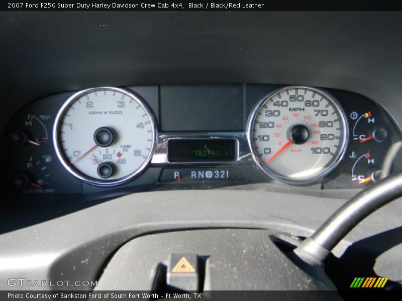 Black / Black/Red Leather 2007 Ford F250 Super Duty Harley Davidson Crew Cab 4x4