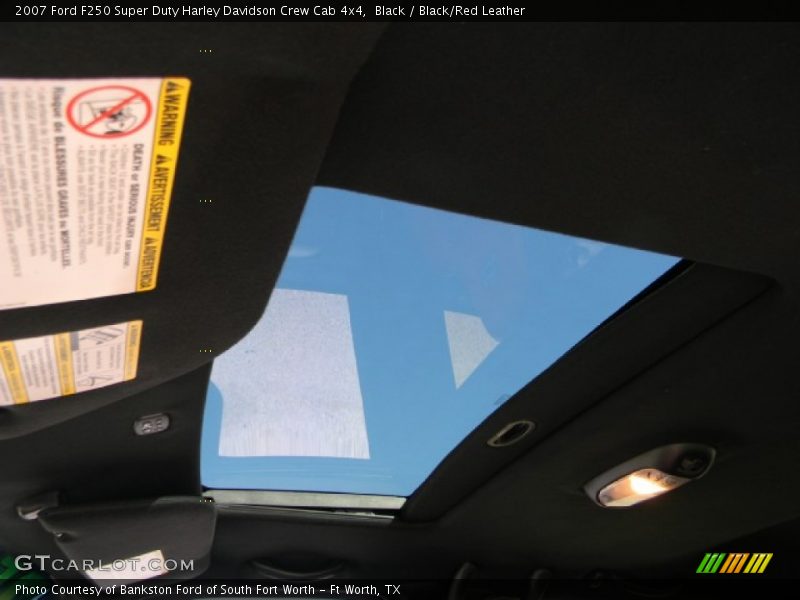 Black / Black/Red Leather 2007 Ford F250 Super Duty Harley Davidson Crew Cab 4x4