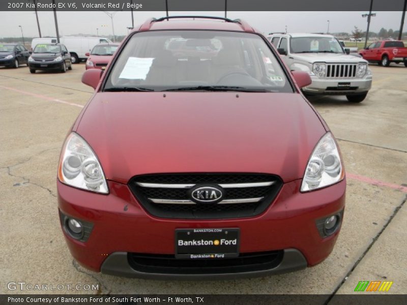 Volcanic Red / Beige 2007 Kia Rondo EX V6
