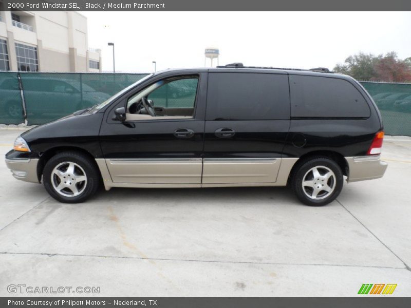 Black / Medium Parchment 2000 Ford Windstar SEL
