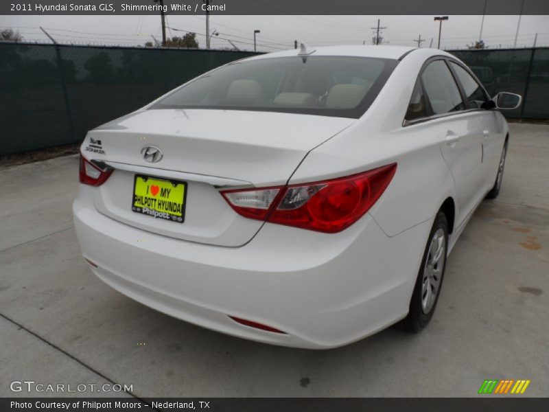 Shimmering White / Camel 2011 Hyundai Sonata GLS