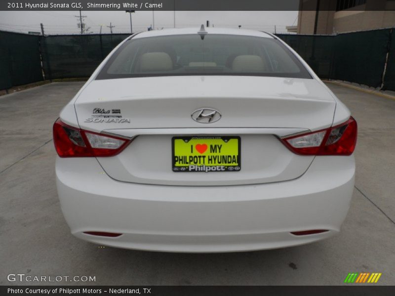 Shimmering White / Camel 2011 Hyundai Sonata GLS