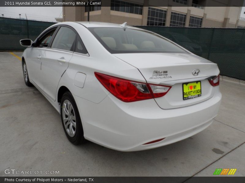 Shimmering White / Camel 2011 Hyundai Sonata GLS