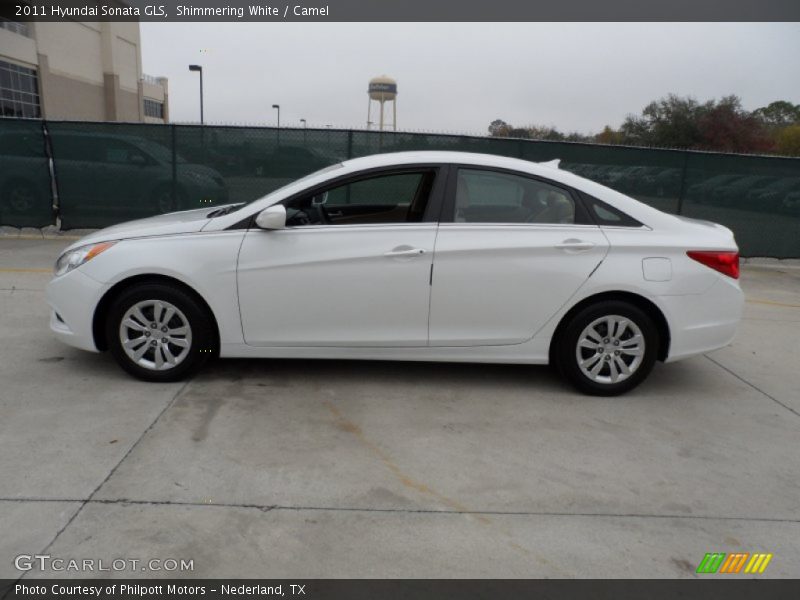 Shimmering White / Camel 2011 Hyundai Sonata GLS
