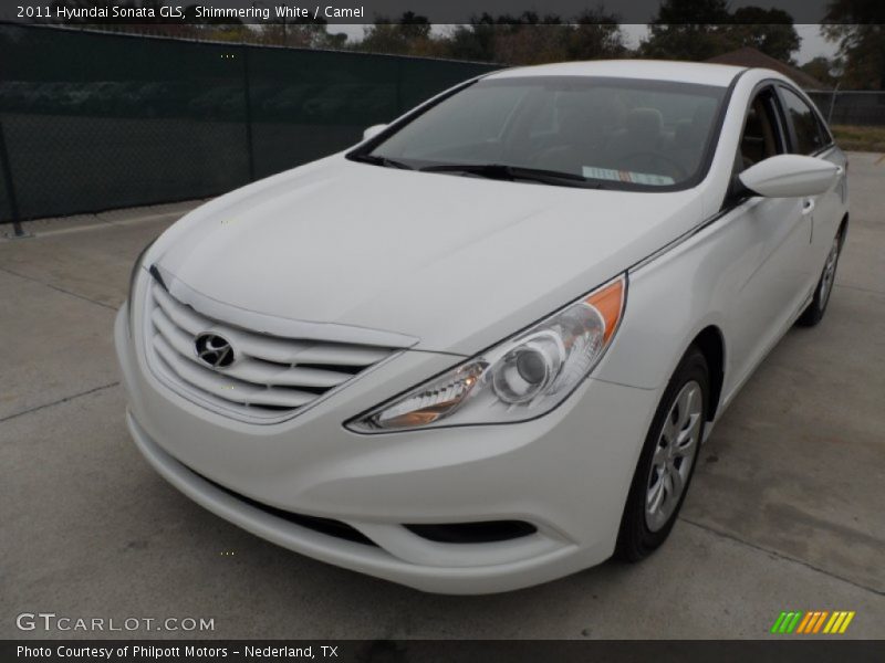 Shimmering White / Camel 2011 Hyundai Sonata GLS