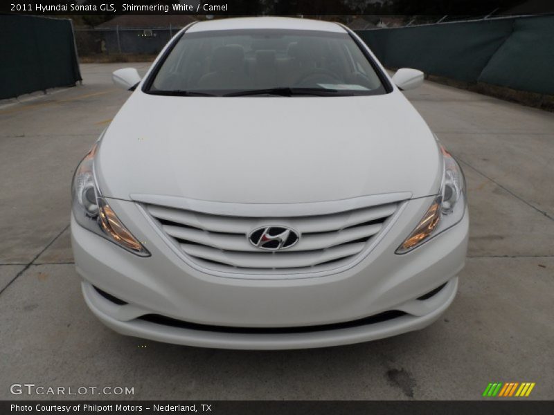 Shimmering White / Camel 2011 Hyundai Sonata GLS