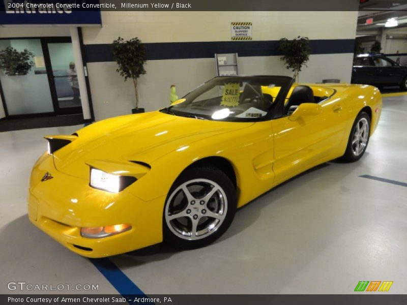 Millenium Yellow / Black 2004 Chevrolet Corvette Convertible