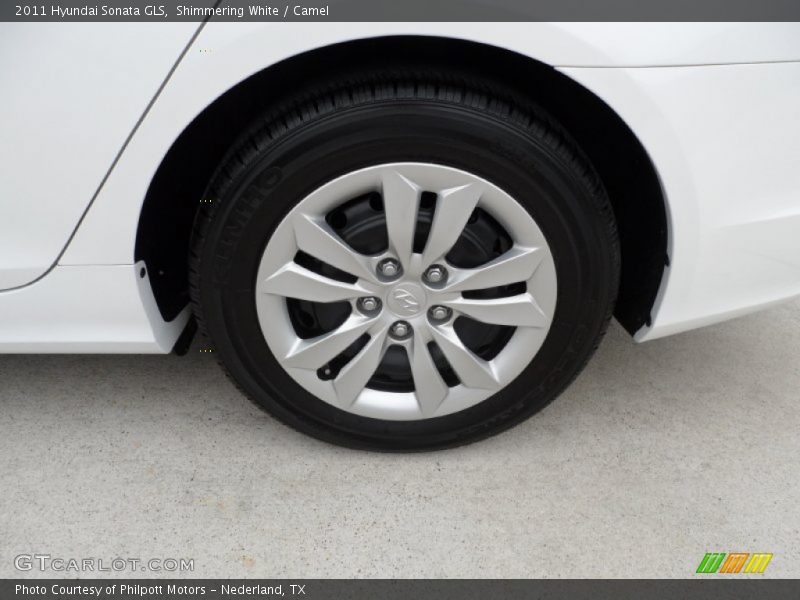 Shimmering White / Camel 2011 Hyundai Sonata GLS