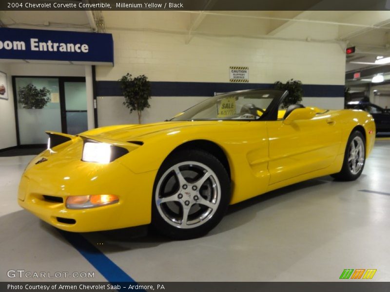 Millenium Yellow / Black 2004 Chevrolet Corvette Convertible