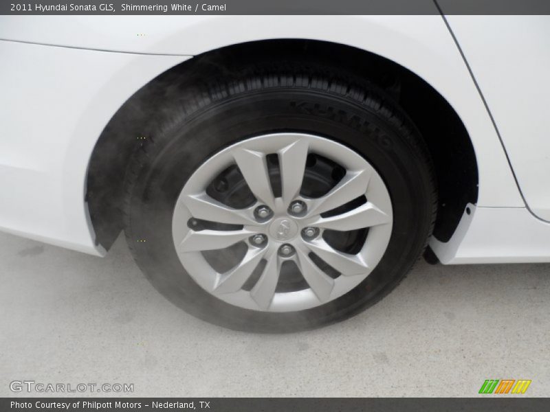 Shimmering White / Camel 2011 Hyundai Sonata GLS