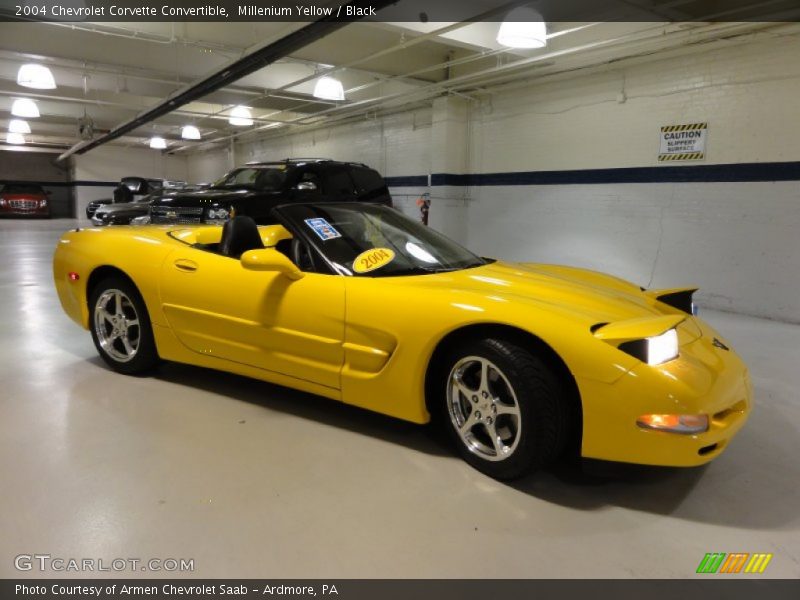 Millenium Yellow / Black 2004 Chevrolet Corvette Convertible