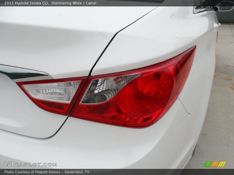 Shimmering White / Camel 2011 Hyundai Sonata GLS