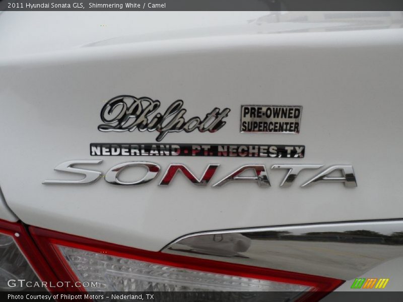 Shimmering White / Camel 2011 Hyundai Sonata GLS