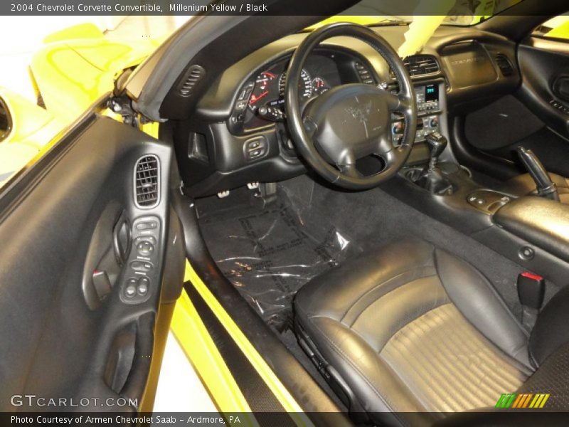 Millenium Yellow / Black 2004 Chevrolet Corvette Convertible