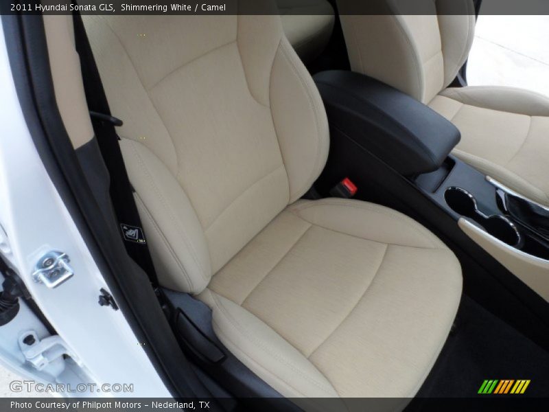 Shimmering White / Camel 2011 Hyundai Sonata GLS