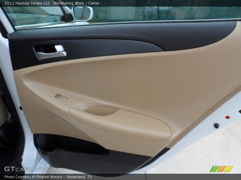 Shimmering White / Camel 2011 Hyundai Sonata GLS