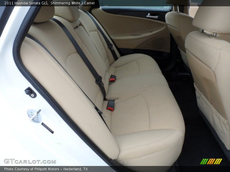 Shimmering White / Camel 2011 Hyundai Sonata GLS