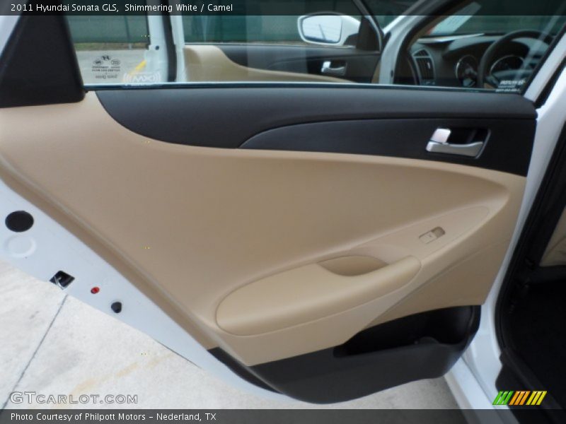 Shimmering White / Camel 2011 Hyundai Sonata GLS