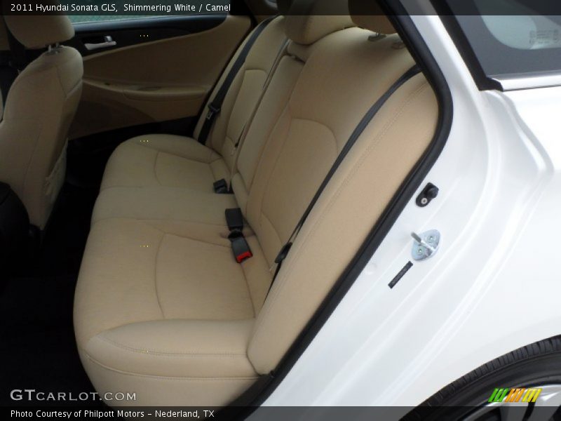 Shimmering White / Camel 2011 Hyundai Sonata GLS