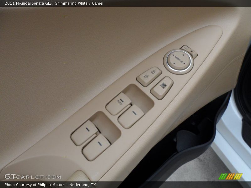 Shimmering White / Camel 2011 Hyundai Sonata GLS