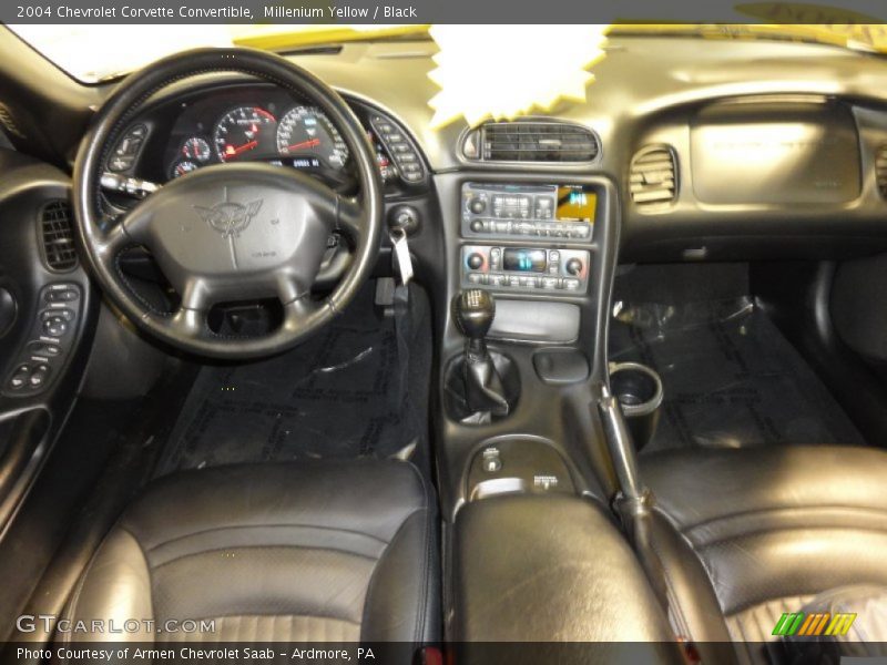 Millenium Yellow / Black 2004 Chevrolet Corvette Convertible