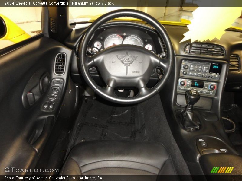 Millenium Yellow / Black 2004 Chevrolet Corvette Convertible