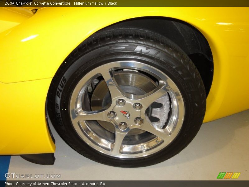 Millenium Yellow / Black 2004 Chevrolet Corvette Convertible