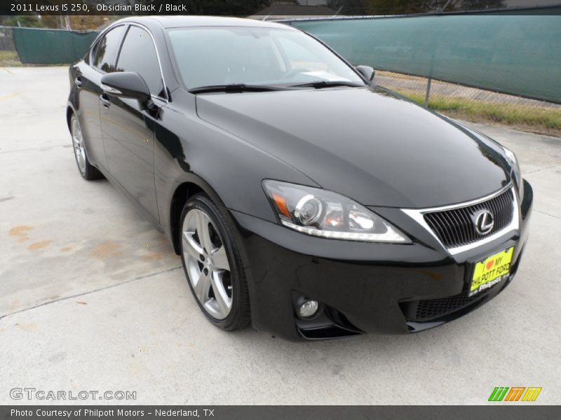 Obsidian Black / Black 2011 Lexus IS 250