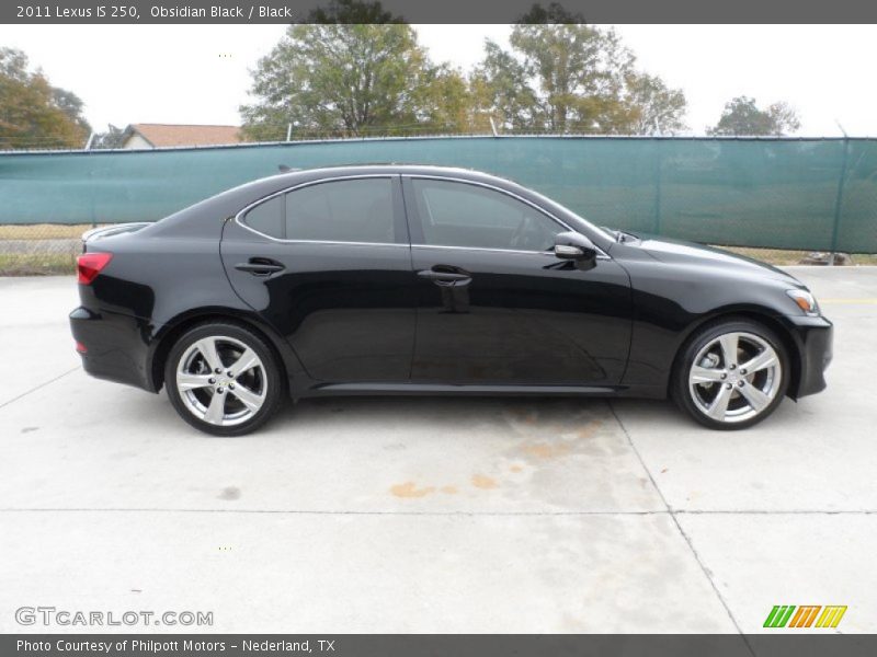 Obsidian Black / Black 2011 Lexus IS 250