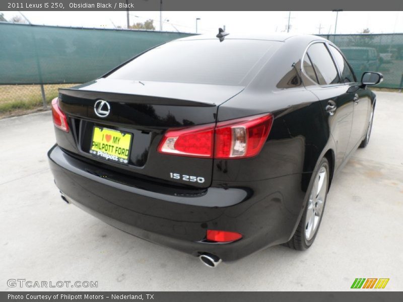 Obsidian Black / Black 2011 Lexus IS 250