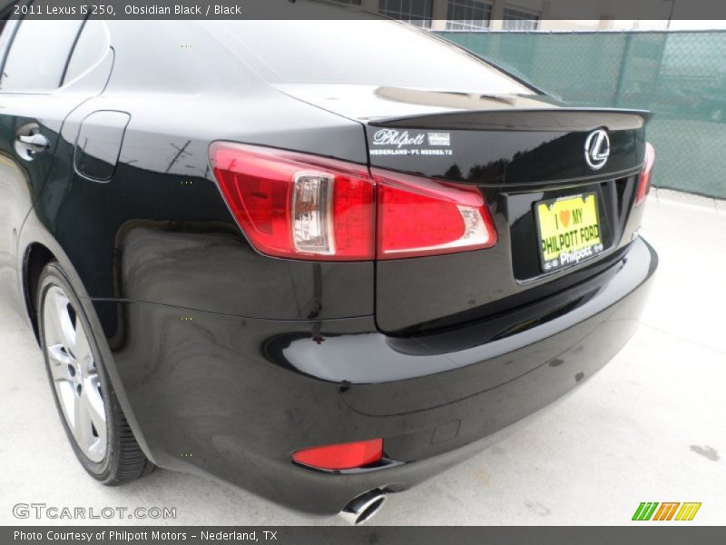 Obsidian Black / Black 2011 Lexus IS 250