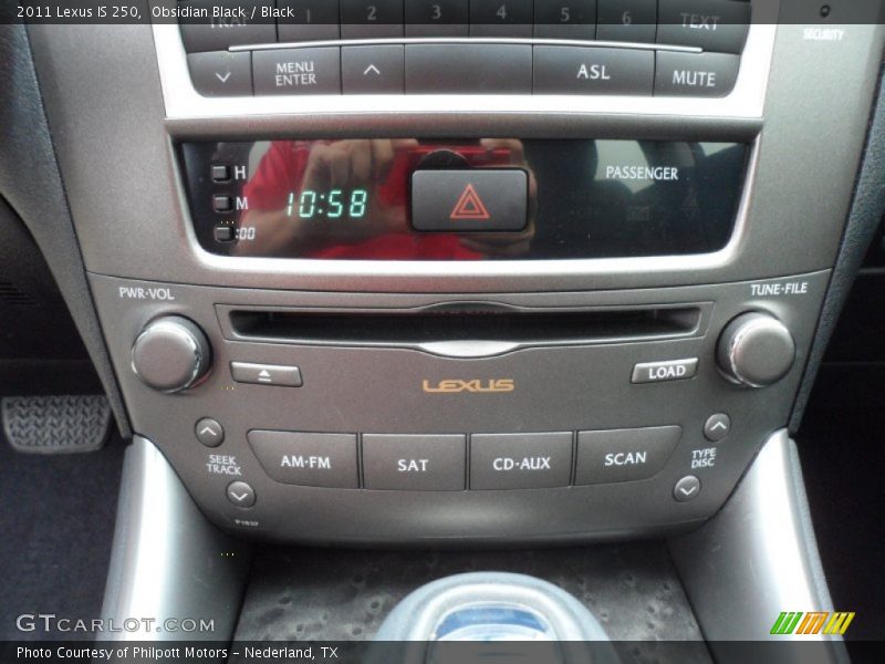 Obsidian Black / Black 2011 Lexus IS 250