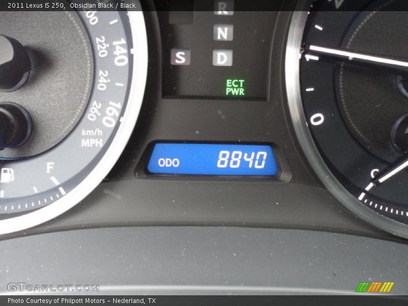 Obsidian Black / Black 2011 Lexus IS 250