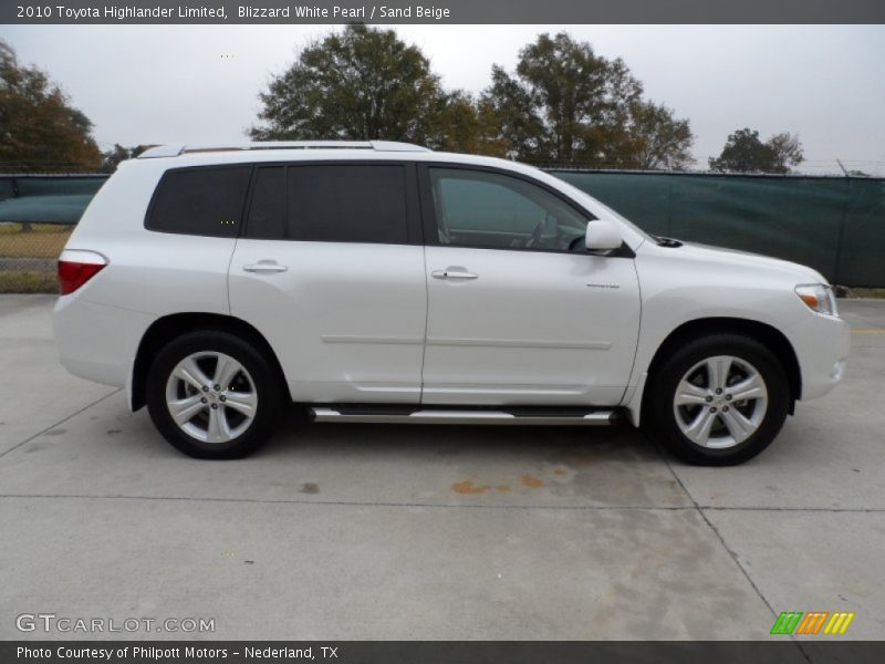 Blizzard White Pearl / Sand Beige 2010 Toyota Highlander Limited