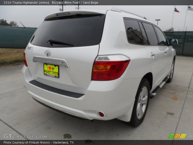 Blizzard White Pearl / Sand Beige 2010 Toyota Highlander Limited
