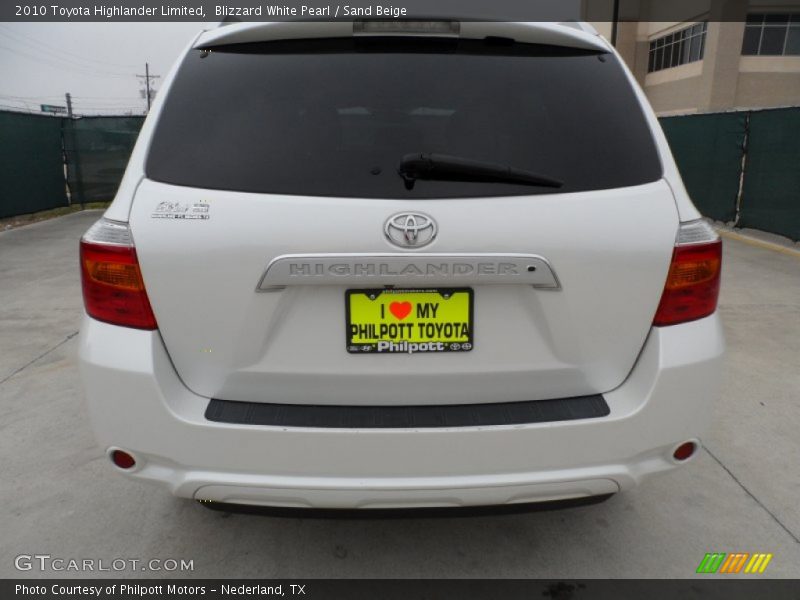 Blizzard White Pearl / Sand Beige 2010 Toyota Highlander Limited