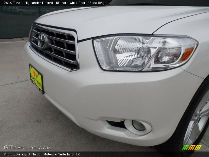 Blizzard White Pearl / Sand Beige 2010 Toyota Highlander Limited