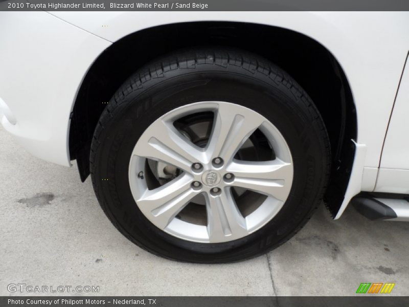 Blizzard White Pearl / Sand Beige 2010 Toyota Highlander Limited