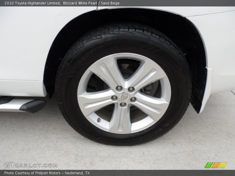 Blizzard White Pearl / Sand Beige 2010 Toyota Highlander Limited