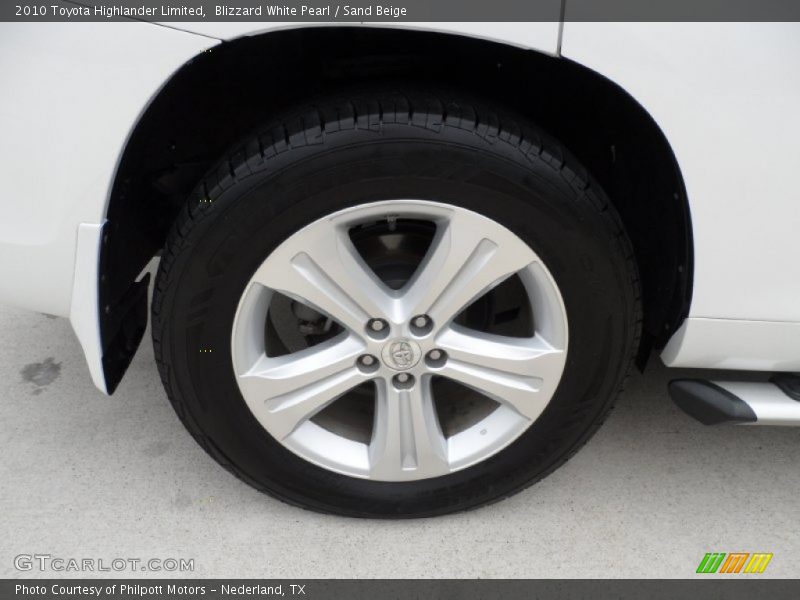 Blizzard White Pearl / Sand Beige 2010 Toyota Highlander Limited