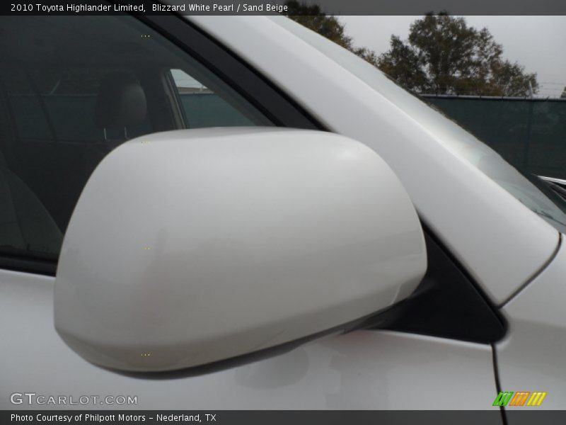 Blizzard White Pearl / Sand Beige 2010 Toyota Highlander Limited
