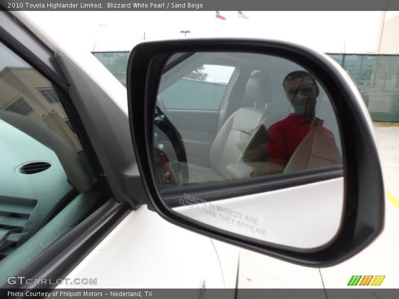 Blizzard White Pearl / Sand Beige 2010 Toyota Highlander Limited