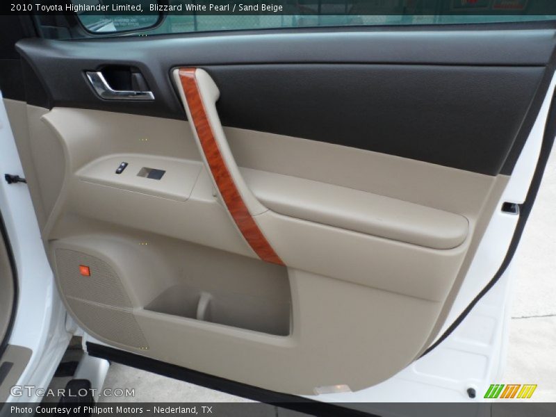 Blizzard White Pearl / Sand Beige 2010 Toyota Highlander Limited