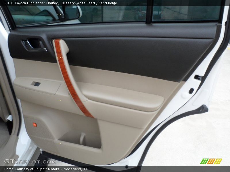 Blizzard White Pearl / Sand Beige 2010 Toyota Highlander Limited