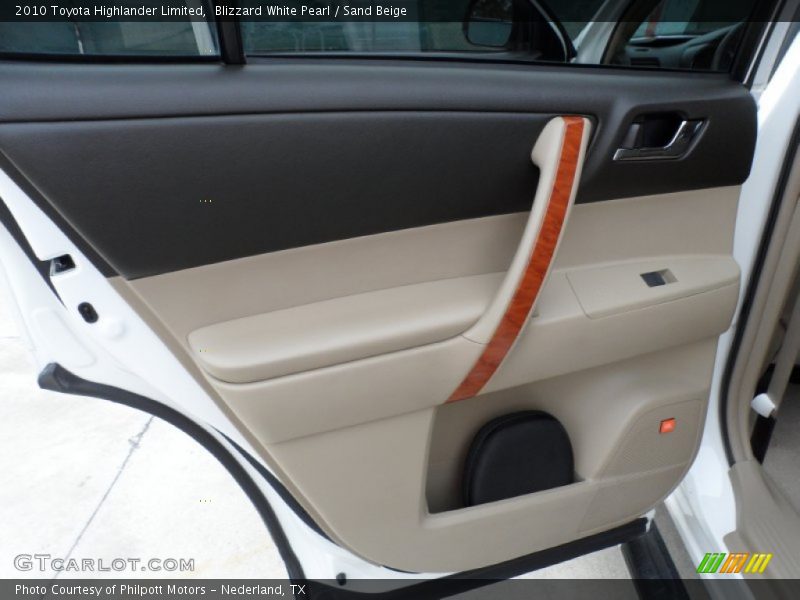 Blizzard White Pearl / Sand Beige 2010 Toyota Highlander Limited