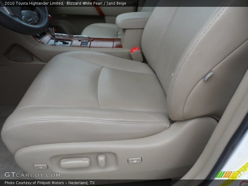 Blizzard White Pearl / Sand Beige 2010 Toyota Highlander Limited