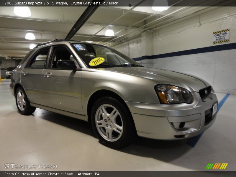 Crystal Grey Metallic / Black 2005 Subaru Impreza 2.5 RS Wagon