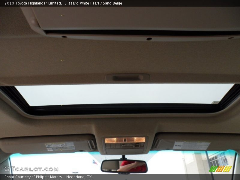 Blizzard White Pearl / Sand Beige 2010 Toyota Highlander Limited