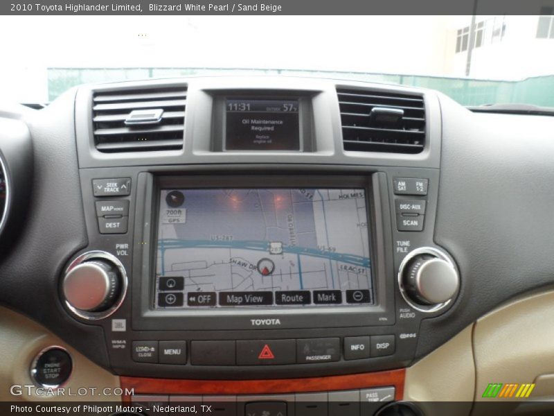 Blizzard White Pearl / Sand Beige 2010 Toyota Highlander Limited