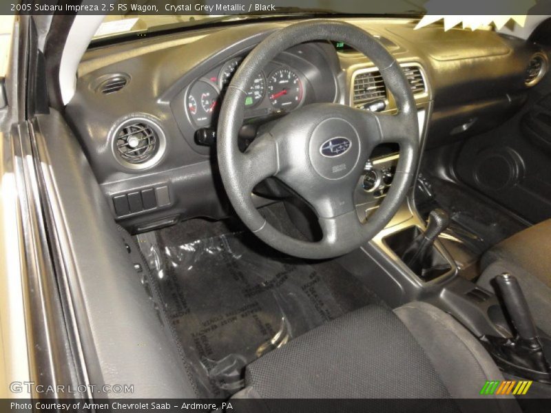 Crystal Grey Metallic / Black 2005 Subaru Impreza 2.5 RS Wagon